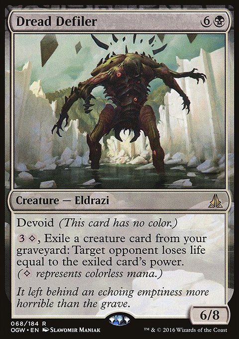 Dread Defiler, Oath of the Gatewatch #68, Magic: The Gathering card