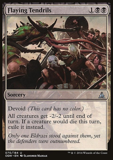 Flaying Tendrils, Oath of the Gatewatch #70, Magic: The Gathering card