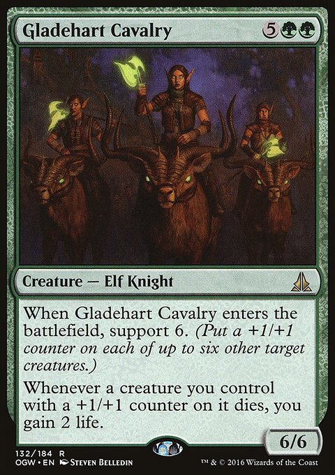 Gladehart Cavalry, Oath of the Gatewatch #132, Magic: The Gathering card