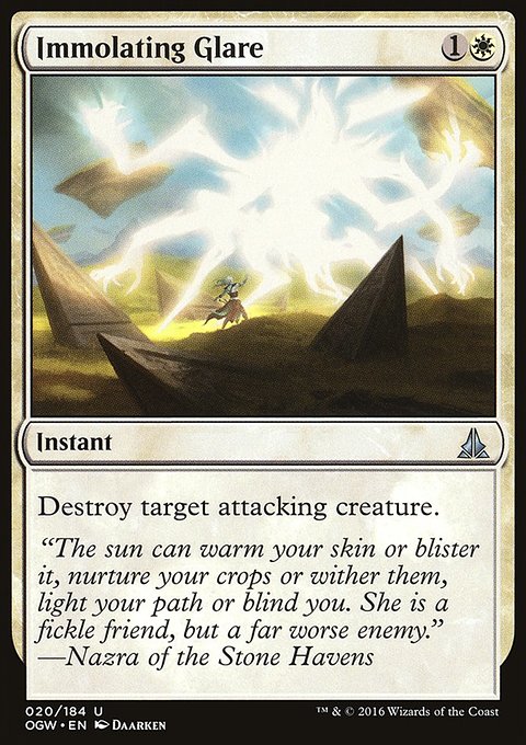 Immolating Glare, Oath of the Gatewatch #20, Magic: The Gathering card