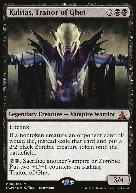 Kalitas, Traitor of Ghet, Oath of the Gatewatch #86, Magic: The Gathering card