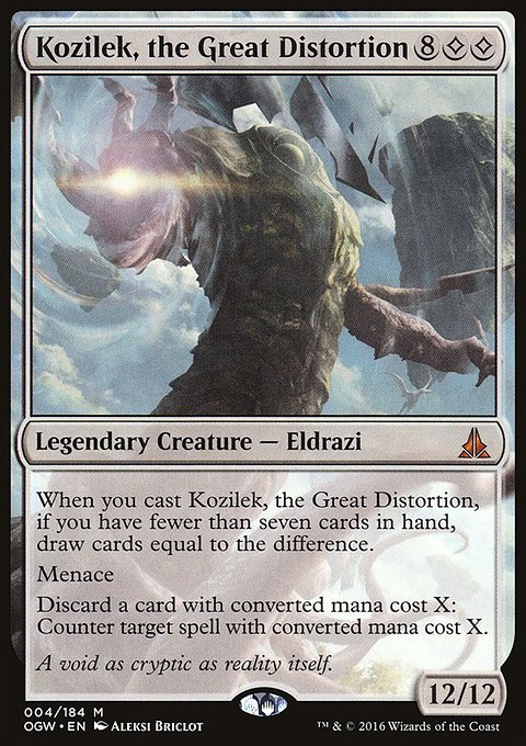 Kozilek, the Great Distortion, Oath of the Gatewatch #4, Magic: The Gathering card