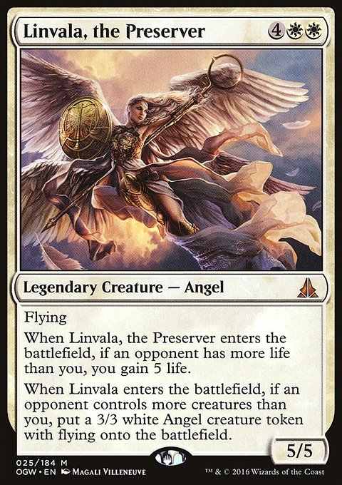 Linvala, the Preserver, Oath of the Gatewatch #25, Magic: The Gathering card