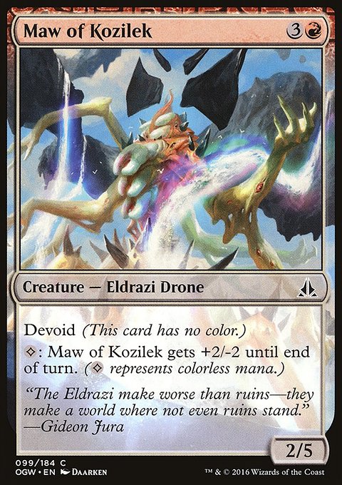 Maw of Kozilek, Oath of the Gatewatch #99, Magic: The Gathering card