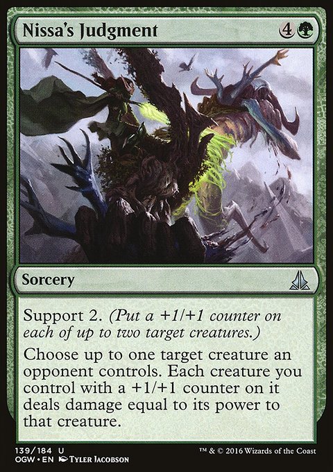 Nissa's Judgment, Oath of the Gatewatch #139, Magic: The Gathering card