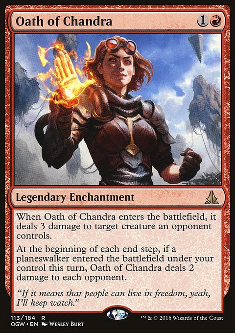 Oath of Chandra, Oath of the Gatewatch #113, Magic: The Gathering card