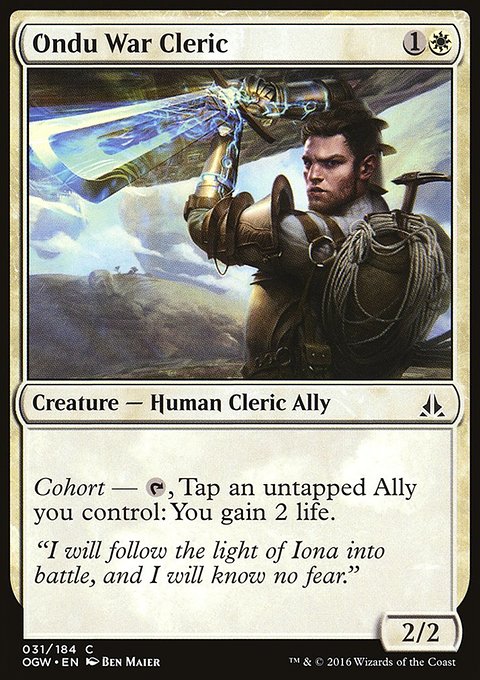 Ondu War Cleric, Oath of the Gatewatch #31, Magic: The Gathering card