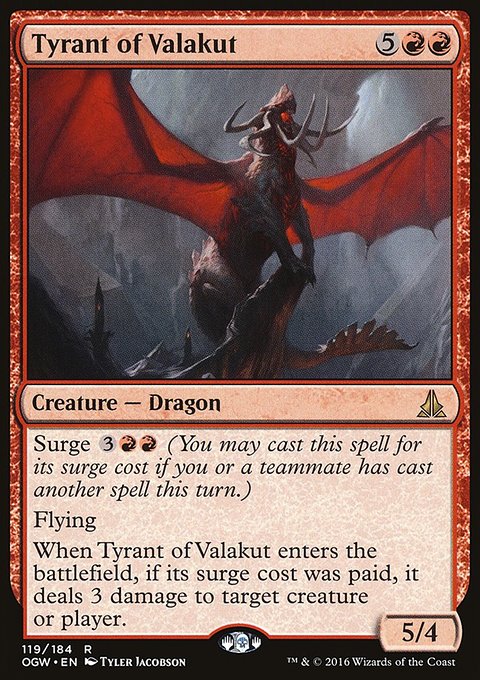 Tyrant of Valakut, Oath of the Gatewatch #119, Magic: The Gathering card