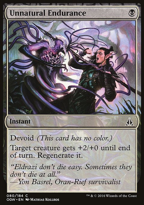Unnatural Endurance, Oath of the Gatewatch #80, Magic: The Gathering card