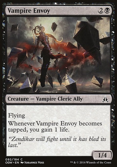 Vampire Envoy, Oath of the Gatewatch #92, Magic: The Gathering card