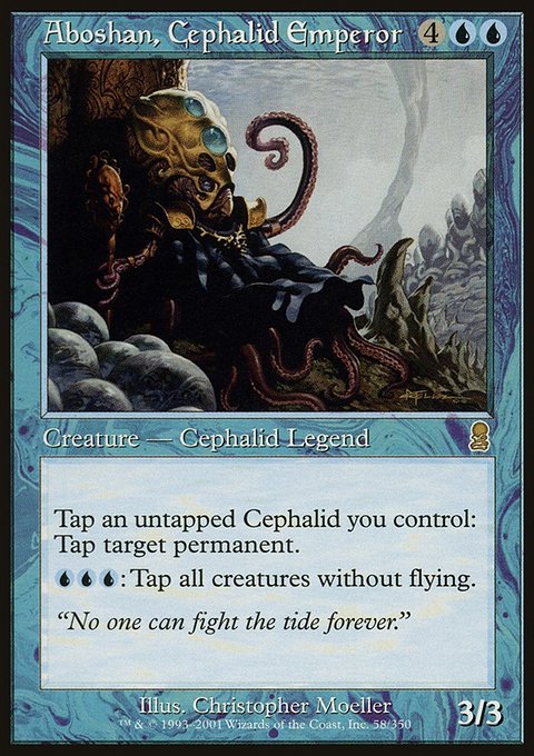 Aboshan, Cephalid Emperor, Odyssey #58, Magic: The Gathering card