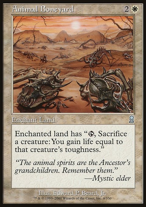Animal Boneyard, Odyssey #4, Magic: The Gathering card