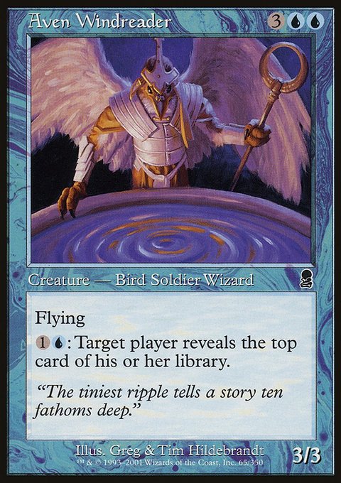 Aven Windreader, Odyssey #65, Magic: The Gathering card