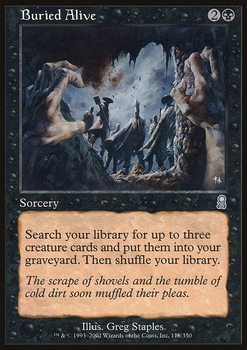 Buried Alive, Odyssey #118, Magic: The Gathering card