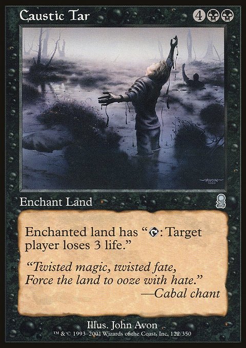 Caustic Tar, Odyssey #122, Magic: The Gathering card