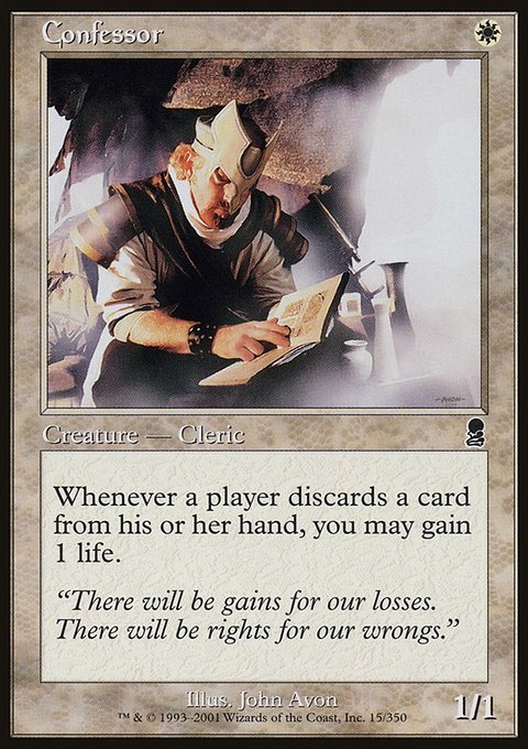 Confessor, Odyssey #15, Magic: The Gathering card