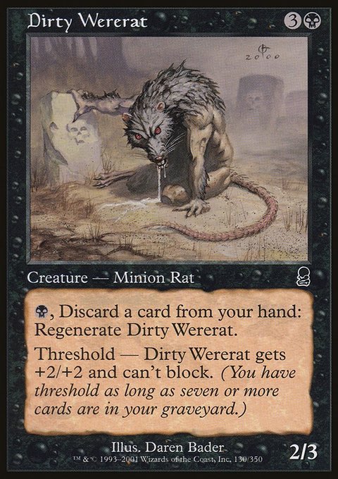 Dirty Wererat, Odyssey #130, Magic: The Gathering card