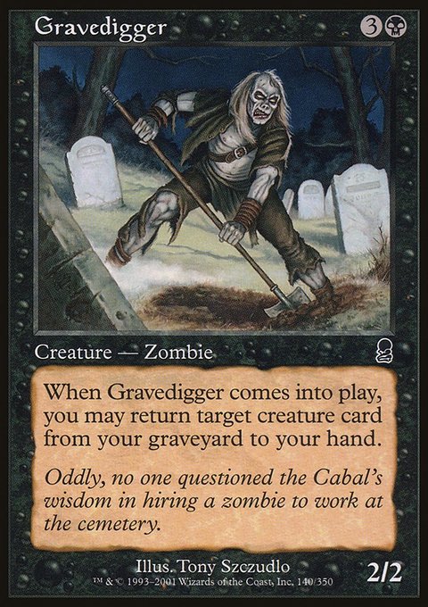 Gravedigger, Odyssey #140, Magic: The Gathering card