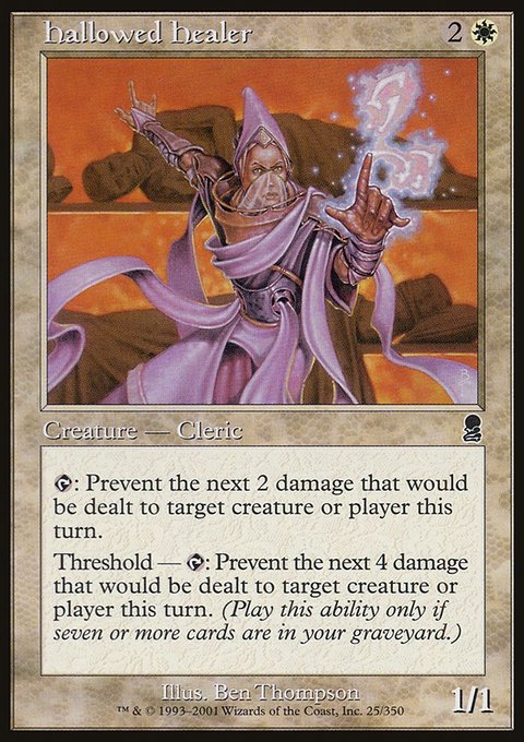 Hallowed Healer, Odyssey #25, Magic: The Gathering card