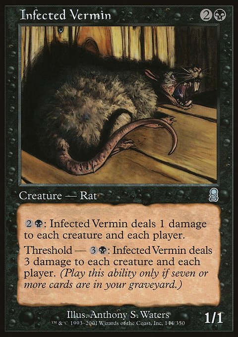 Infected Vermin, Odyssey #144, Magic: The Gathering card