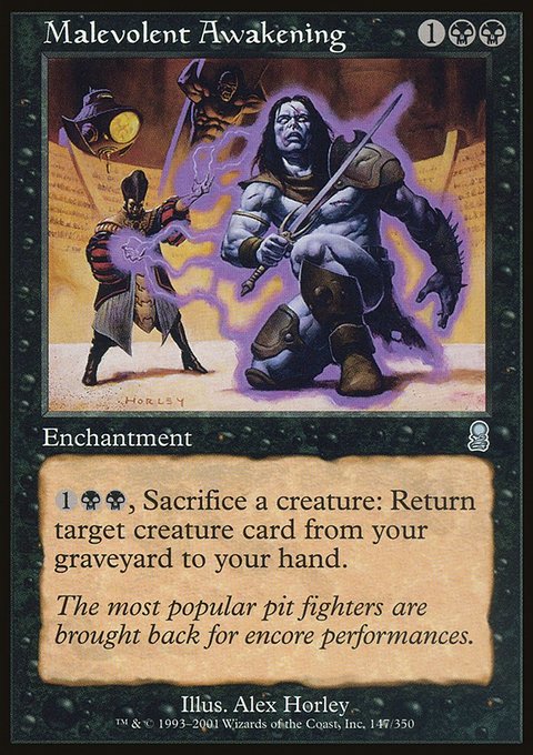 Malevolent Awakening, Odyssey #147, Magic: The Gathering card
