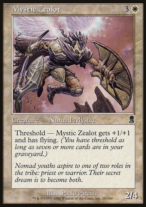 Mystic Zealot, Odyssey #36, Magic: The Gathering card
