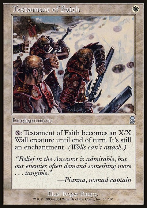 Testament of Faith, Odyssey #55, Magic: The Gathering card