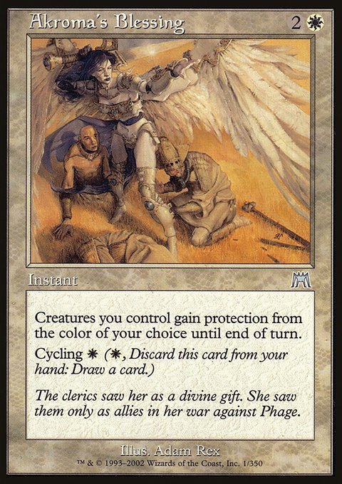 Akroma's Blessing, Onslaught #1, Magic: The Gathering card