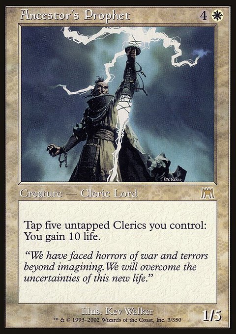Ancestor's Prophet, Onslaught #3, Magic: The Gathering card