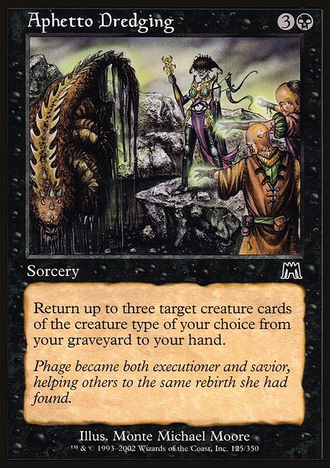 Aphetto Dredging, Onslaught #125, Magic: The Gathering card