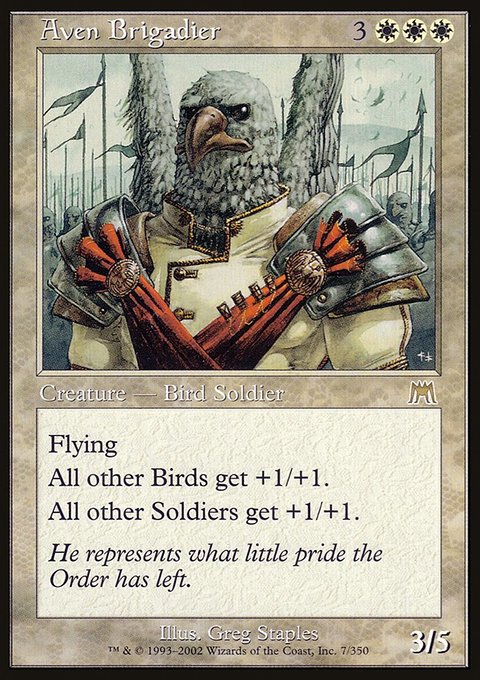 Aven Brigadier, Onslaught #7, Magic: The Gathering card