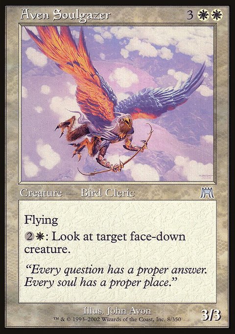 Aven Soulgazer, Onslaught #8, Magic: The Gathering card