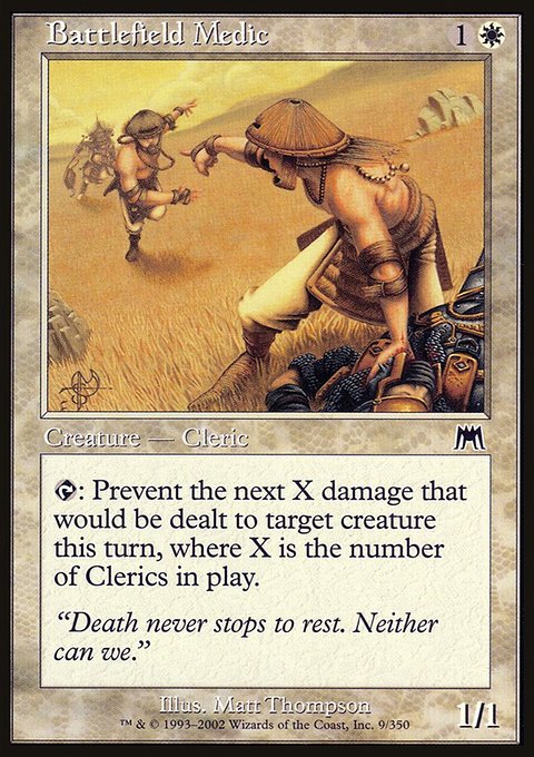 Battlefield Medic, Onslaught #9, Magic: The Gathering card