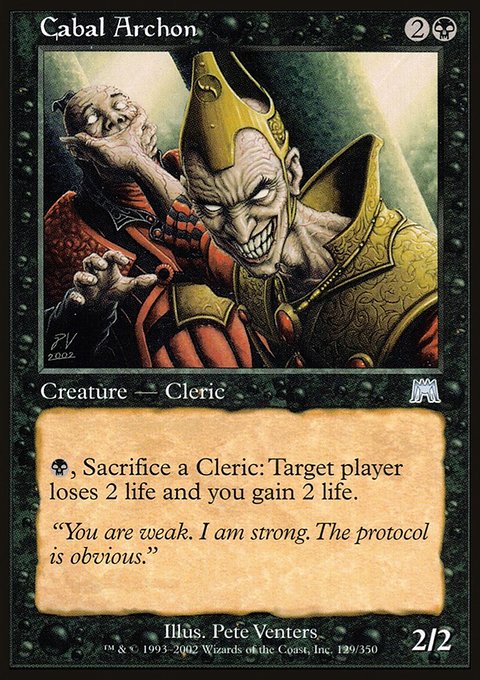 Cabal Archon, Onslaught #129, Magic: The Gathering card