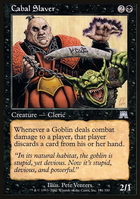 Cabal Slaver, Onslaught #131, Magic: The Gathering card