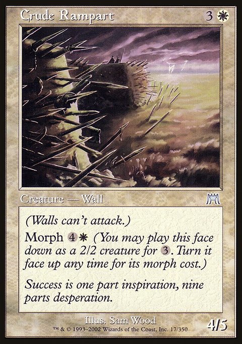 Crude Rampart, Onslaught #17, Magic: The Gathering card