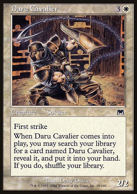 Daru Cavalier, Onslaught #18, Magic: The Gathering card
