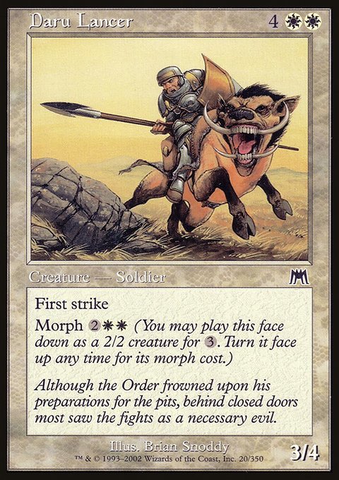 Daru Lancer, Onslaught #20, Magic: The Gathering card