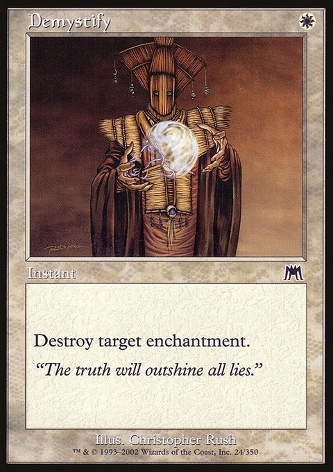 Demystify, Onslaught #24, Magic: The Gathering card