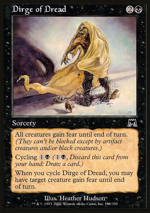 Dirge of Dread, Onslaught #138, Magic: The Gathering card