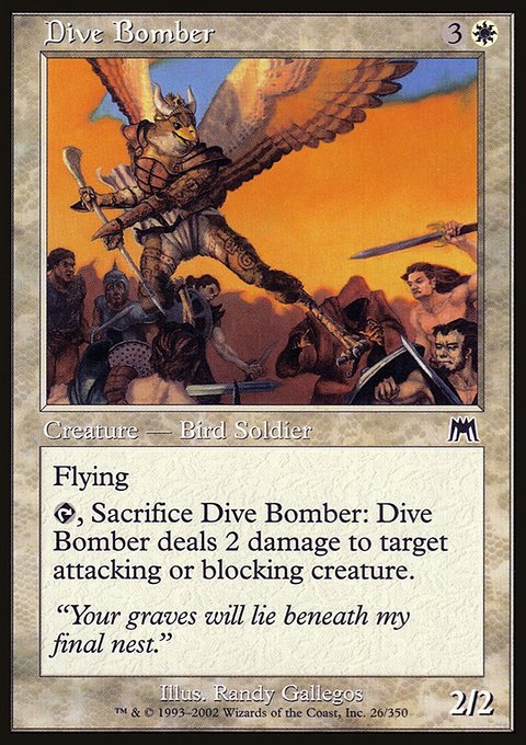 Dive Bomber, Onslaught #26, Magic: The Gathering card