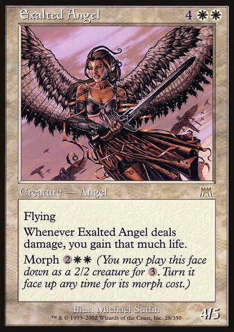 Exalted Angel, Onslaught #28, Magic: The Gathering card