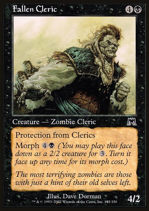 Fallen Cleric, Onslaught #145, Magic: The Gathering card