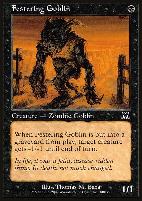 Festering Goblin, Onslaught #148, Magic: The Gathering card