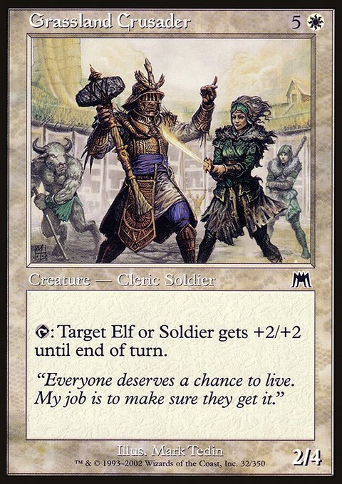 Grassland Crusader, Onslaught #32, Magic: The Gathering card