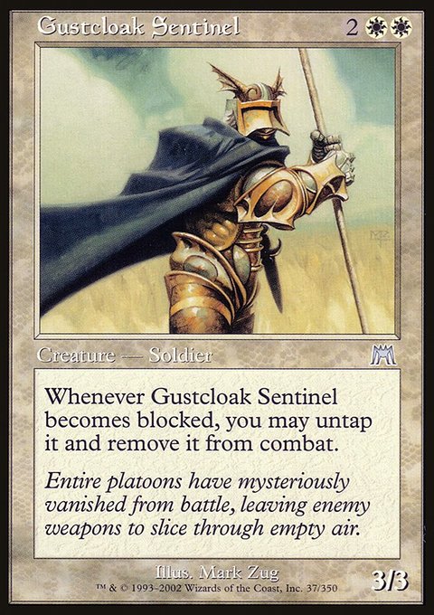 Gustcloak Sentinel, Onslaught #37, Magic: The Gathering card