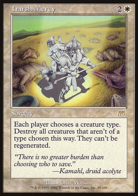 Harsh Mercy, Onslaught #39, Magic: The Gathering card
