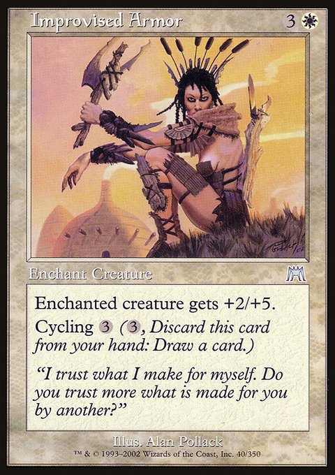 Improvised Armor, Onslaught #40, Magic: The Gathering card