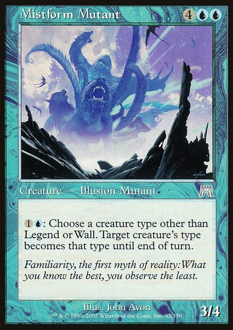 Mistform Mutant, Onslaught #95, Magic: The Gathering card