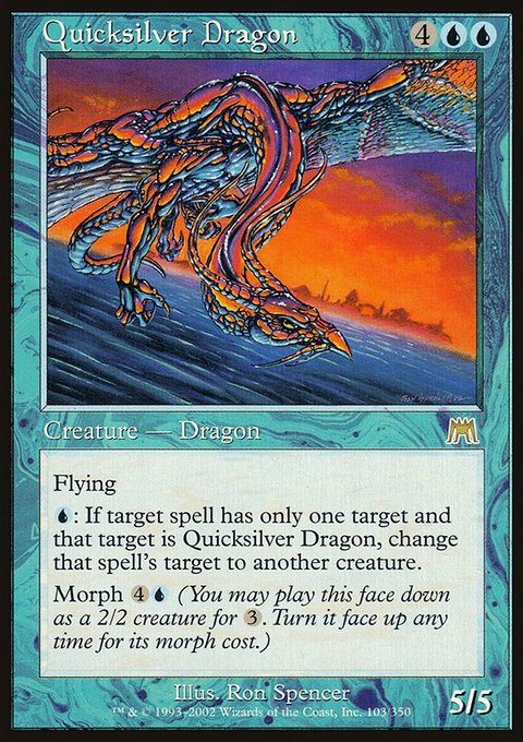 Quicksilver Dragon, Onslaught #103, Magic: The Gathering card